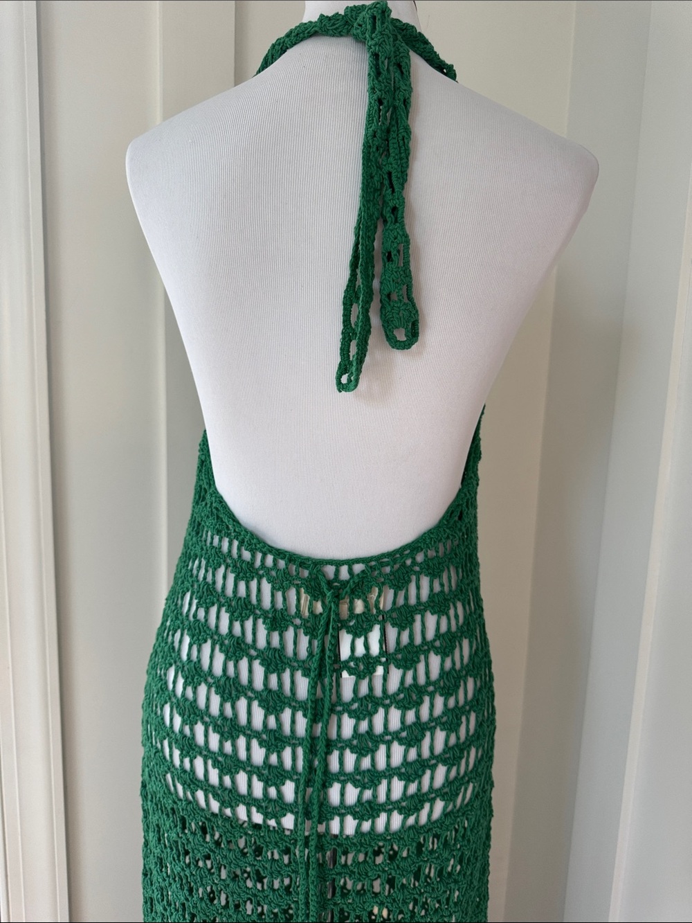 All That Remains Green Donna Cotton Crochet Dress Size 10 - Picture 7 of 10